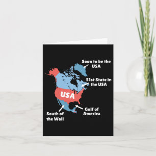 Funny Trump Map USA - Kanada, Grönland, Golf O Karte