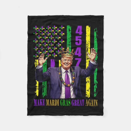 Funny Trump Mardi Gras Make Mardi Gras Great Fleecedecke (Vorderseite)