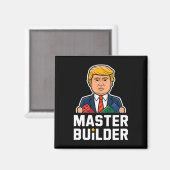 Funny Trump Master Builder Gebäude blockt Geschenk Magnet (Vorderseite/Rückseite)