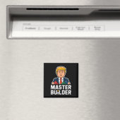 Funny Trump Master Builder Gebäude blockt Geschenk Magnet (In Situ (Geschirrspüler))
