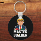 Funny Trump Master Builder Gebäude blockt Geschenk Schlüsselanhänger (Vorderseite)