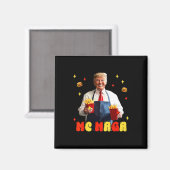 Funny Trump Mc Mega Fries Fast Food Magnet (Vorderseite/Rückseite)