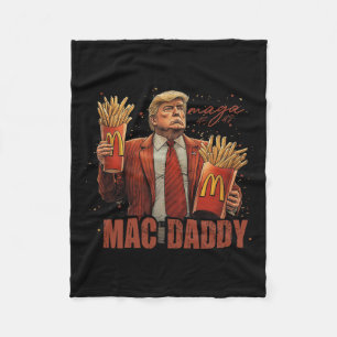 Funny Trump Mcdon 2024 Fast Food Mac Daddy Hamburg Fleecedecke