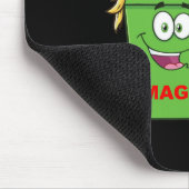Funny Trump Mega Cartoon Garbage Can American Flag Mousepad (Ecke)