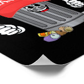 Funny Trump Mega Garbage Can Cartoon Charakter Ame Poster (Ecke)