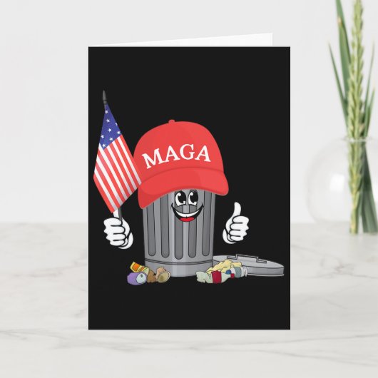 Funny Trump Mega Garge Can Cartoon Character Ameri Karte (Vorderseite)
