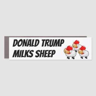 Funny Trump Milks Sheep Auto Magnet