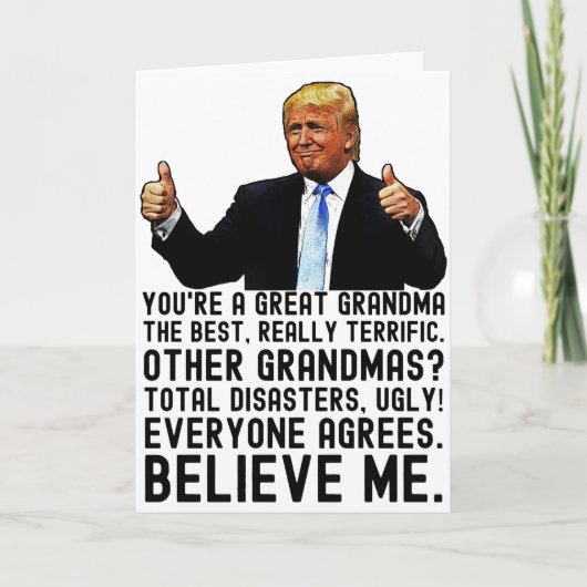 Funny Trump Mother's Day Oma Card Karte (Vorderseite)