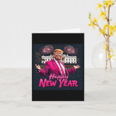 Funny Trump Neues Jahr Party 2025 Trump Neues Jahr Karte (Gelbe Blume)
