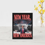 Funny Trump Neujahr Karte (Gelbe Blume)