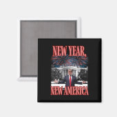 Funny Trump Neujahr Magnet (Vorderseite/Rückseite)