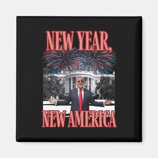 Funny Trump Neujahr Magnet (Vorne)