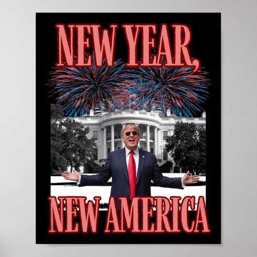 Funny Trump Neujahr Poster (Vorne)