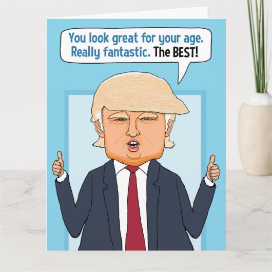Funny Trump Not Fake Birthday News Karte (Vorderseite)