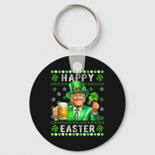 Funny Trump Ostern Verwirrung St Patricks Day Men Schlüsselanhänger