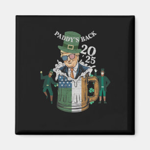 Funny Trump Paddy's Back St Patrick Day Funny Gif Magnet