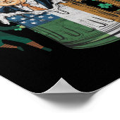 Funny Trump Paddy's Back St Patrick Day Funny Gif Poster (Ecke)