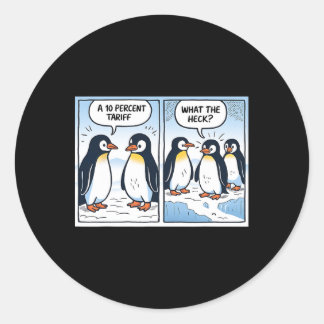 Funny Trump Pinguins Zolltarife 10% Politischer Sa Runder Aufkleber