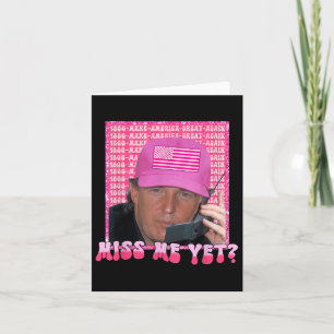 Funny Trump Pink Miss Me Fast, Trump 2024, Präside Karte