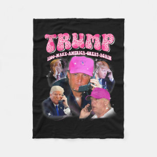 Funny Trump Pink Miss Me Und Trump 2024 nimmt Amer Fleecedecke