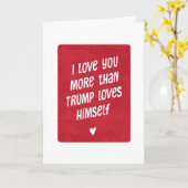 Funny Trump Politisches Valentine Karte (Gelbe Blume)