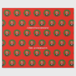 Funny Trump Pucker und Weihnachten im Westen Geschenkpapier