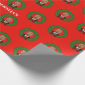 Funny Trump Pucker und Weihnachten im Westen Geschenkpapier (Ecke)
