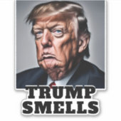 Funny Trump riecht Aufkleber (Vorderseite)