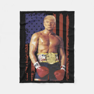 Funny Trump Rocky Boxing Meme Boxer Us Flag Patric Fleecedecke