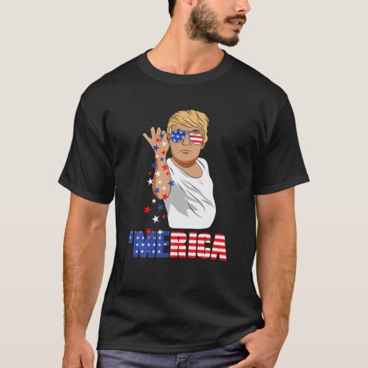 Funny Trump Salt Merica Freiheit 4. Juli Geschenke T-Shirt (Vorderseite)