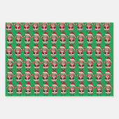 Funny Trump Santa Claus Custom Face Foto Geschenkpapier Set (Vorderseite 2)