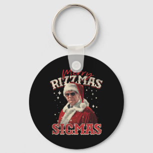 Funny Trump Santa Merry Rizzmas Sigmas Xmas Pajama Schlüsselanhänger