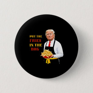 Funny Trump: Schnelle Nahrung bringt die Pommes Fr Button