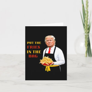 Funny Trump: Schnelle Nahrung bringt die Pommes Fr Karte