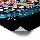 Funny Trump schwimmende Shirt Golf von US Amerika  Poster (Ecke)