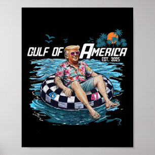 Funny Trump schwimmende Shirt Golf von US Amerika  Poster