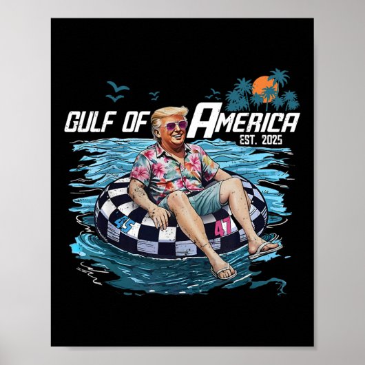 Funny Trump schwimmende Shirt Golf von US Amerika  Poster (Vorne)