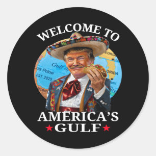 Funny Trump Shirt Amerikas Golf Est 2025 Trump Me Runder Aufkleber