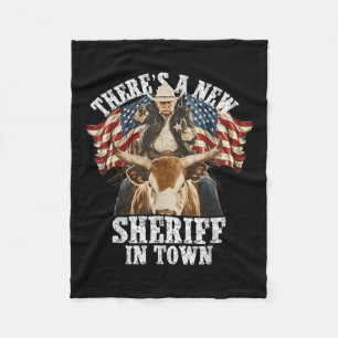 Funny Trump Shirt Cowboy Trump Merchandise US Flag Fleecedecke