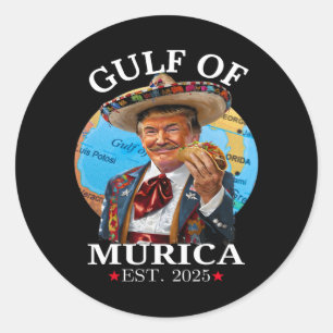 Funny Trump Shirt Golf of murica nach 2025 Trump Runder Aufkleber