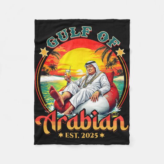 Funny Trump Shirt Golf von Arabian Est 2025 Funny Fleecedecke (Vorderseite)