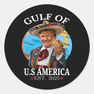 Funny Trump Shirt Gulf of US America 2025 Trump Me Runder Aufkleber