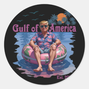 Funny Trump Shirt Gulf of US America 2025 Trump Me Runder Aufkleber