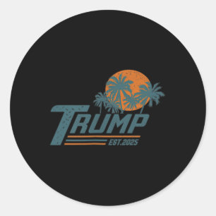 Funny Trump Shirt Gulf of US America Est 2025 ( 2 Runder Aufkleber