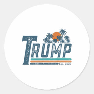 Funny Trump Shirt Gulf of US America Est 2025 (2 S Runder Aufkleber