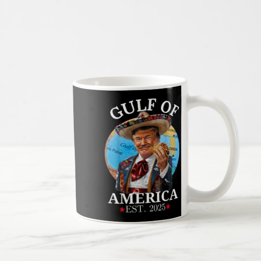 Funny Trump Shirt Gulf of US America Est 2025 Kaffeetasse (Rechts)