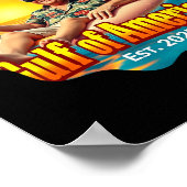 Funny Trump Shirt Gulf of US America Est 2025 Styl Poster (Ecke)