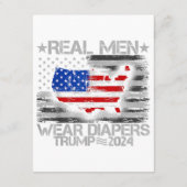 Funny Trump Shirt Real Men tragen Diapers Trump 20 Begleitkarte (Rückseite)