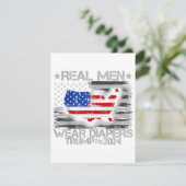 Funny Trump Shirt Real Men tragen Diapers Trump 20 Begleitkarte (Stehend Vorderseite)