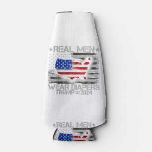 Funny Trump Shirt Real Men tragen Diapers Trump 20 Flaschenkühler